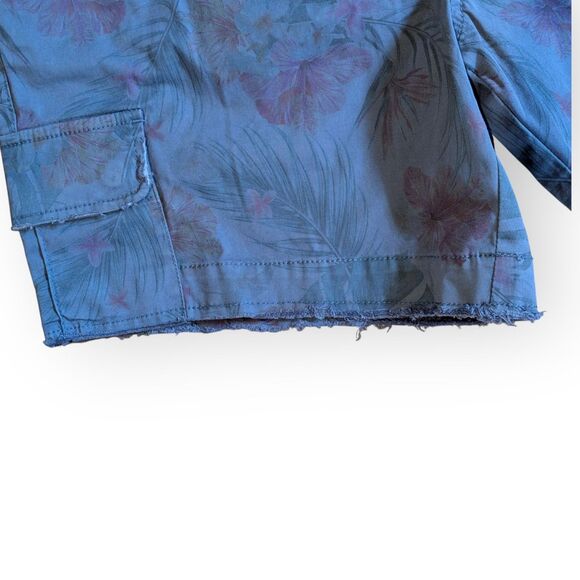 Simple Laguna Women Blue Capri Printed Shorts Size 10 NWT California Surf Beach - Picture 5 of 11